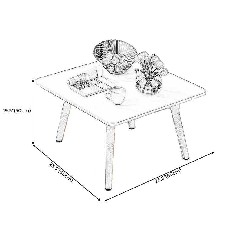 Modern Style Wood Color Solid Wood Base White/wood Color Density Board Top Coffee Table Clearhalo 'Coffee & Accent Tables' 'Coffee Tables' 'coffee_tables' 'furn' 'furn_coffee_tables' 'Furniture' 'furniture_coffee_tables' 'Living Room Furniture' 1200x1200_36eca707-6bbb-4d2b-a77f-907f7cff100b