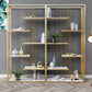 Metal Floor Home Vertical Shelf Bookcase Etagere Open Book Shelf with 6 Shelves
