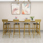 Glam Style Rectangle Bistro Set 1/5/9 Pieces Faux Marble Bar Table Set Clearhalo 'Bar Furniture' 'furn' 'furn_home_bar_bar_sets' 'Furniture' 'Home Bars & Bar Sets' 'home_bar_bar_sets' 'Kitchen & Dining Furniture' 1200x1200_36ed48f4-2e3c-4c4e-a929-880a2bfa7fa6