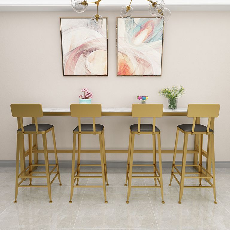Glam Style Rectangle Bistro Set 1/5/9 Pieces Faux Marble Bar Table Set Clearhalo 'Bar Furniture' 'furn' 'furn_home_bar_bar_sets' 'Furniture' 'Home Bars & Bar Sets' 'home_bar_bar_sets' 'Kitchen & Dining Furniture' 1200x1200_36ed48f4-2e3c-4c4e-a929-880a2bfa7fa6