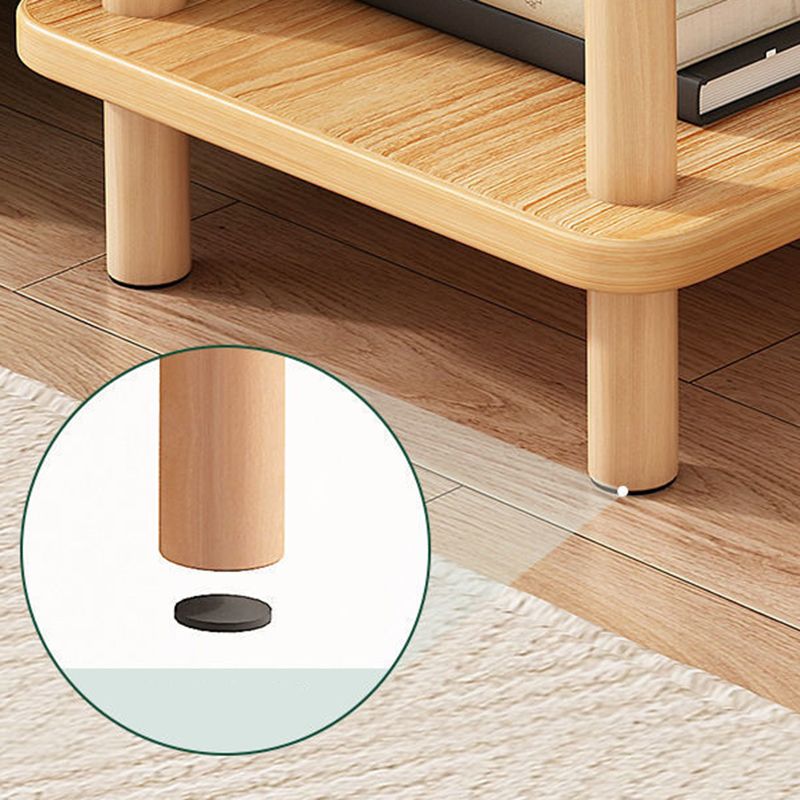 Square Wooden 4 Legs Side Table 1-Drawer End Table with Shelf Clearhalo 'Coffee & Accent Tables' 'End & Side Tables' 'end_side_tables' 'furn' 'furn_end_side_tables' 'Furniture' 'Living Room Furniture' 1200x1200_36ee9b4f-6273-4e7c-84df-06b2e0cad96d