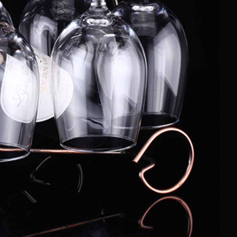 Metal Modern Wine Halter Tabletop Weinflasche und Glasregal in Silber/ Gold/ Schwarz