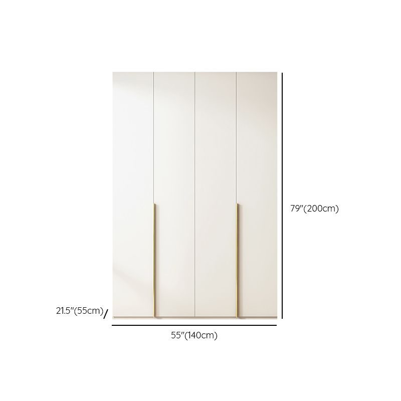 Modern Artificial Wood Wardrobe Freestanding Wardrobe in White Clearhalo 'Armoires & Wardrobes' 'armoires_wardrobes' 'Bedroom Furniture' 'furn' 'furn_armoires_wardrobes' 'Furniture' 1200x1200_36efed3d-d568-4196-abd9-18af09eafd7e