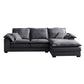 Fabric Pillow Top Arm Sectional 29.53"High Cushion Back Sofa, Black Clearhalo 'furn' 'furn_sectionals' 'Furniture' 'furniture_sectionals' 'Living Room Furniture' 'Sectionals' 1200x1200_36f05f7e-a4d5-4040-a13e-3edf7c3cc6d0
