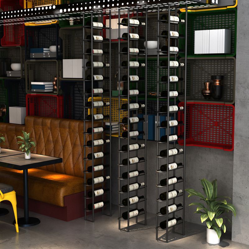 Floor Industrial Wine Rack Bottle Black Iron Bottle Holder for Bar Clearhalo 'furn' 'furn_wine_racks' 'Furniture' 'Kitchen & Dining Furniture' 'Wine Racks' 'wine_racks' 1200x1200_36f0fcff-c9ae-491b-9f0d-b75bd49d2226