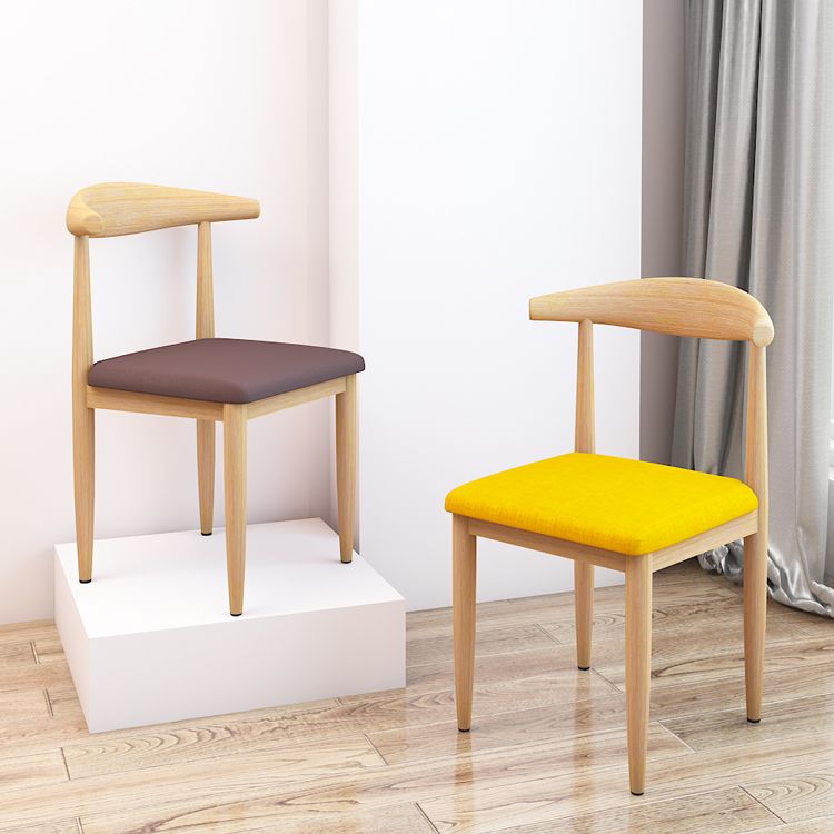 Contemporary Style Metal Chair Set Kitchen Dining Open Back Side Chairs Clearhalo ' kitchen&dining_furn' 'Dining Chairs' 'Dining Tables & Seating' 'dining_chair' 'furn' 'furn_dining_chair' 'Furniture' 'furniture_dining_chair' 'Kitchen & Dining Furniture' 'kitchen' 1200x1200_36f34feb-5208-409f-96da-e6a695425fe2