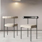 Upholstered Armless Dining Chairs Contemporary Open Back Side Furniture in Matte Finish