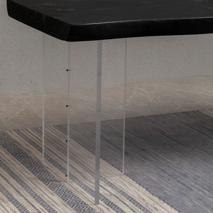 Houten bovenste eettafel traditionele luxe tafel met dubbele voetstukbasis