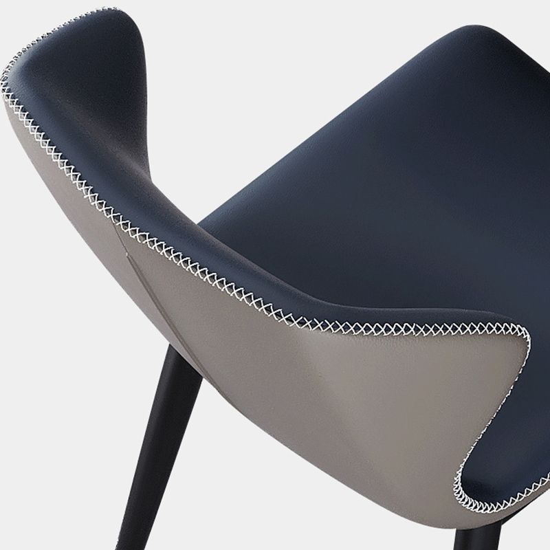 Contemporary Style Polyurethane Wingback Dining Chair 19" Wide for Home Clearhalo ' kitchen&dining_furn' 'Dining Chairs' 'Dining Tables & Seating' 'dining_chair' 'furn' 'furn_dining_chair' 'Furniture' 'furniture_dining_chair' 'Kitchen & Dining Furniture' 'kitchen' 1200x1200_36f41cbf-2dfb-4ed2-82ef-54897f9f1440