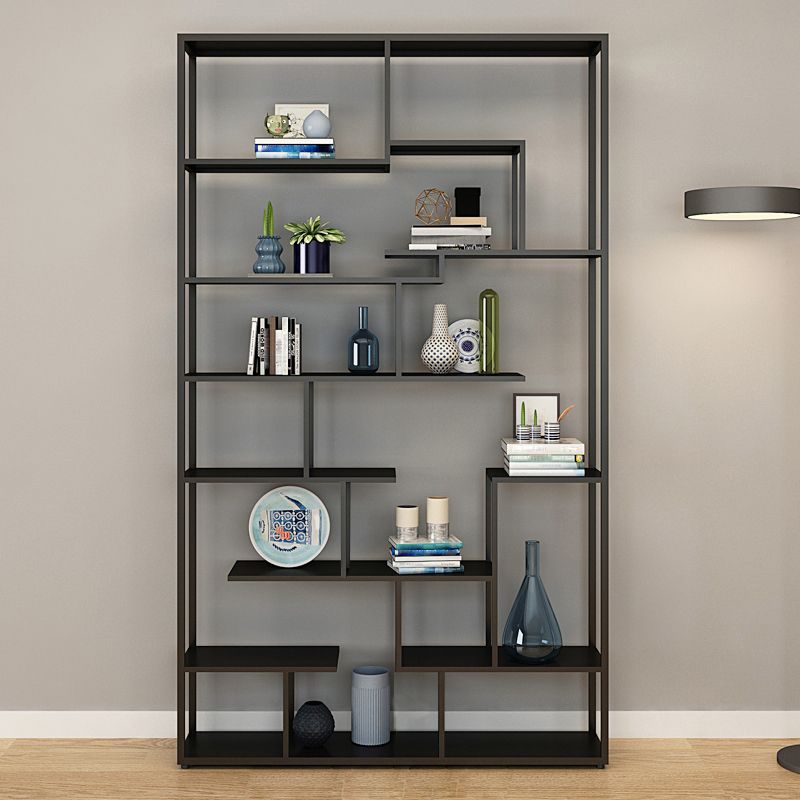 80.71"H Bookcase Open Back Contemporary Style Bookshelf for Office Home Clearhalo 'Bookcases' 'furn' 'furn_bookcases' 'Furniture' 'furniture_bookcases' 'Office Furniture' 1200x1200_36f44b8f-481a-4463-b4c1-80db408f090f