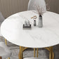 Glam 1/2/7 Pieces Dining Table Set Round Dining Table Set with Chair Clearhalo 'Dining Room Sets' 'Dining Tables & Seating' 'dining_room_set' 'furn' 'furn_dining_room_set' 'Furniture' 'furniture_dining_room_set' 'Kitchen & Dining Furniture' 'kitchen&dining_furn' 'kitchen' 1200x1200_36f53078-5e01-4292-bceb-f6184a3fe7a1