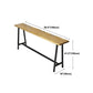 Natural and Black Modern Counter Table Trestle Footrest Bistro Bar Table Clearhalo 'Bar Furniture' 'Bar Tables' 'bar_tables' 'furn' 'furn_bar_tables' 'Furniture' 'furniture_bar_tables' 'Kitchen & Dining Furniture' 1200x1200_36f587e9-be19-4c7e-9d74-436cfe2b169a
