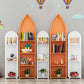 Modern Style Bookcase Closed Back Metal Vertical Bookshelf for Home