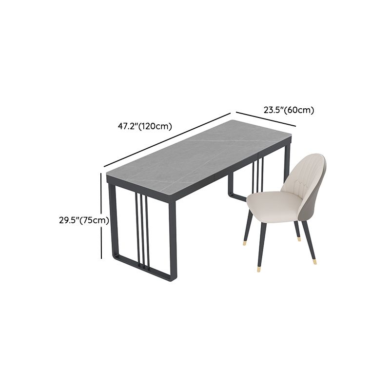 Descripción de la oficina de la oficina rectangular Descripción de la tarea del escritorio de oficina con 2 patas para el hogar