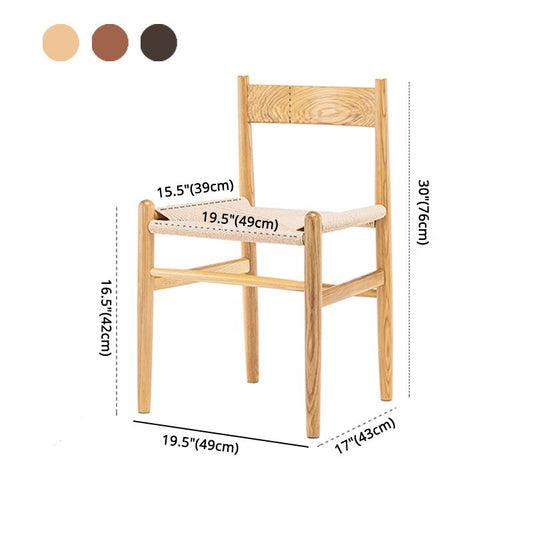 Scandinavian Style Wood Dining Chair Open Back Patio Dining Side Chair Clearhalo ' kitchen&dining_furn' 'Dining Chairs' 'Dining Tables & Seating' 'dining_chair' 'furn' 'furn_dining_chair' 'Furniture' 'furniture_dining_chair' 'Kitchen & Dining Furniture' 'kitchen' 1200x1200_36f9adda-8c6d-4ac2-9142-05a5d2c2fe29