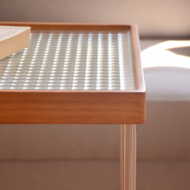 Modern Cross Legs End Slide Table Clear Tray Top Corner Table Clearhalo 'Coffee & Accent Tables' 'End & Side Tables' 'end_side_tables' 'furn' 'furn_end_side_tables' 'Furniture' 'Living Room Furniture' 1200x1200_36fb9116-ee64-4704-9491-d23073e15375