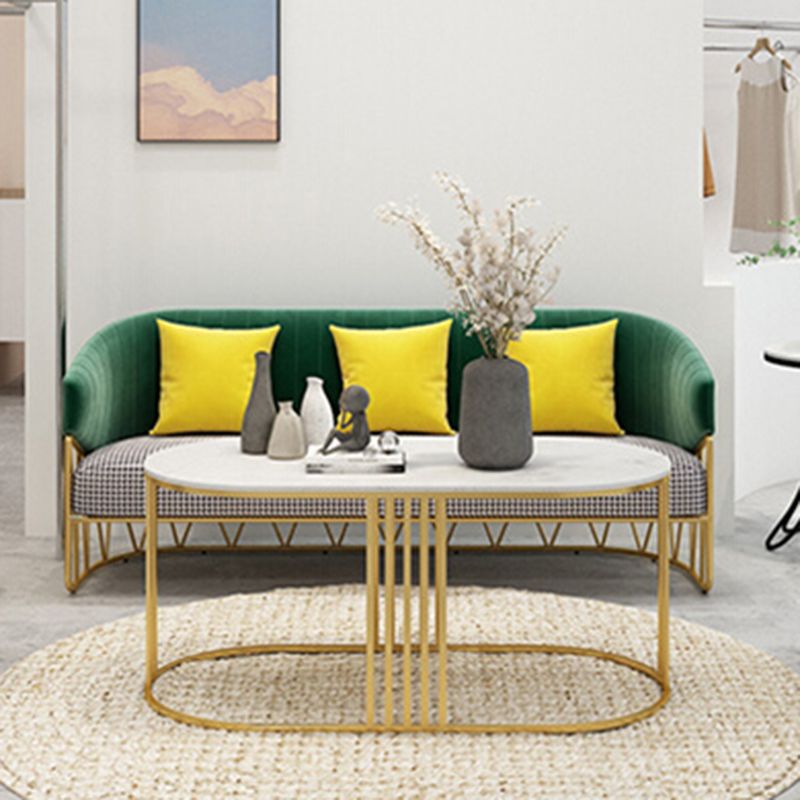 23.62 "W x 29.52" H Velvet Tuxedo Arm Sofa Contemporáneo Standard Sewn Pillow Back Sofa