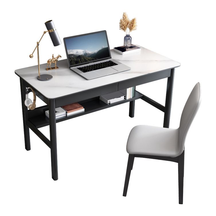 Industrial Office Desk Rectangular Secretary Desk with 2 Storage Drawers Clearhalo 'furn' 'furn_office_desk' 'Furniture' 'Office Desks' 'Office Furniture' 'office_desk' 1200x1200_36fd106e-fd6c-4991-8ceb-dd973c34dbea
