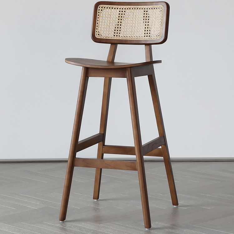 ブリストルのためのソリッドウッドバースツールモダンバックレストカウンタースツール