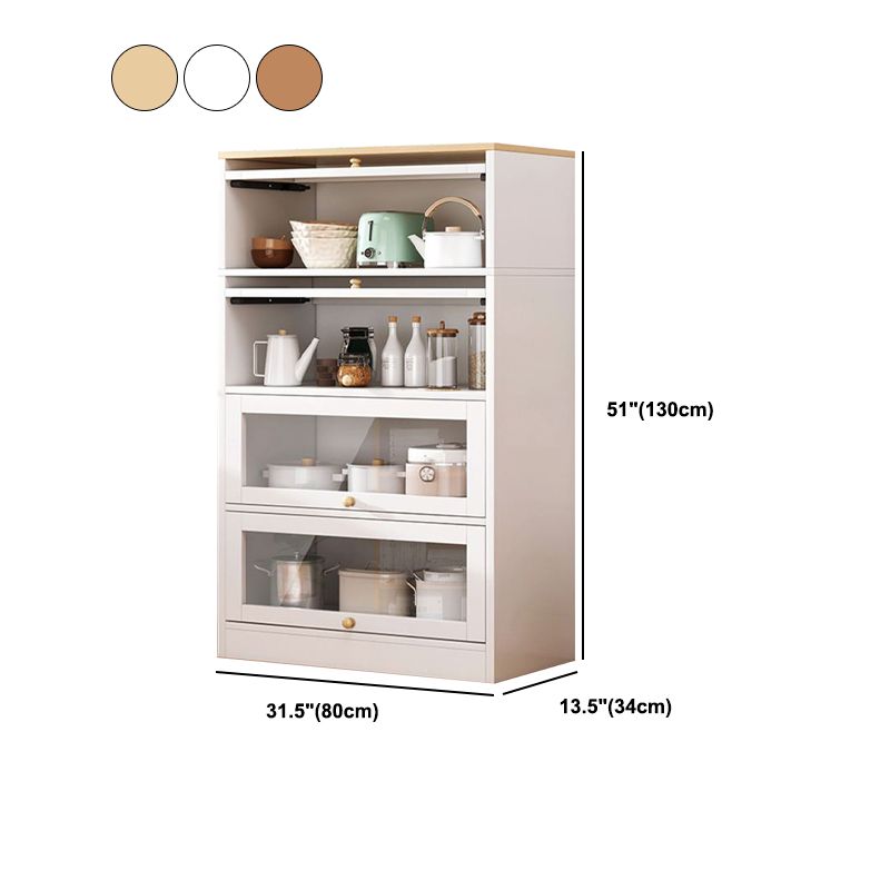 Server da pranzo in legno con porte di vetro moderno server buffet per cucina
