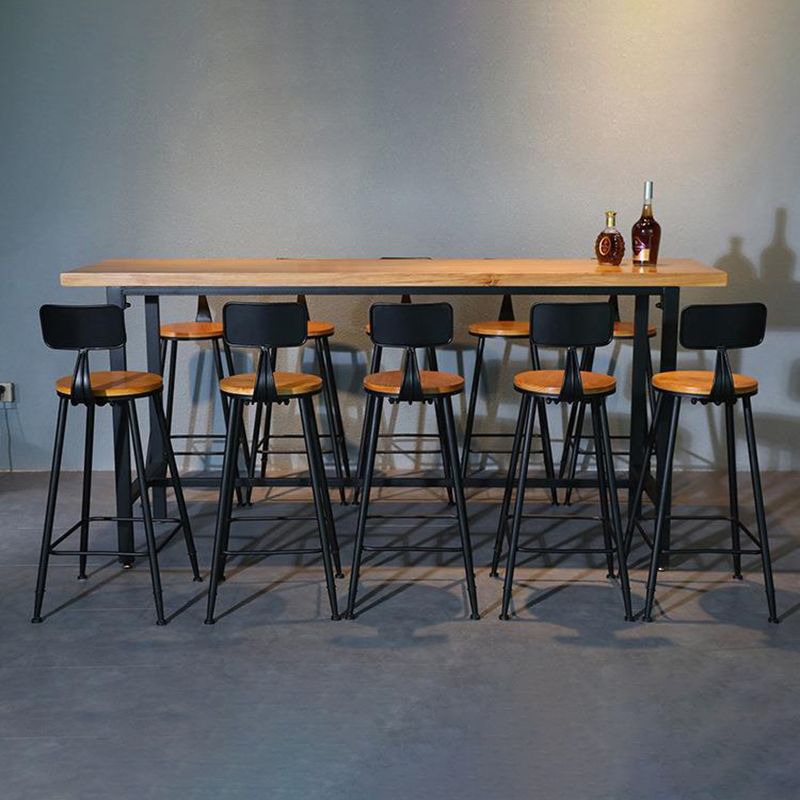 Industrial Bar Table Rectangle Solid Wood Bar Height Pub Table for Indoor Clearhalo 'Bar Furniture' 'Bar Tables' 'bar_tables' 'furn' 'furn_bar_tables' 'Furniture' 'Kitchen & Dining Furniture' 1200x1200_36fe1b11-ae1c-403a-9e41-870c22b9aacb
