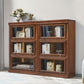 Contemporary Oak Wood Standard Bookcase Brown Shelf with Glass Doors Clearhalo 'Bookcases' 'furn' 'furn_bookcases' 'Furniture' 'furniture_bookcases' 'kitchen' 'kitchen_bookcases' 'Living Room Furniture' 'Office Furniture' 1200x1200_36ff6f2d-b713-4909-89c9-c7539247950c