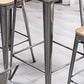 Industrial Pub Table Solid Wood Bar Height Bar Table for Cafe and Breakroom