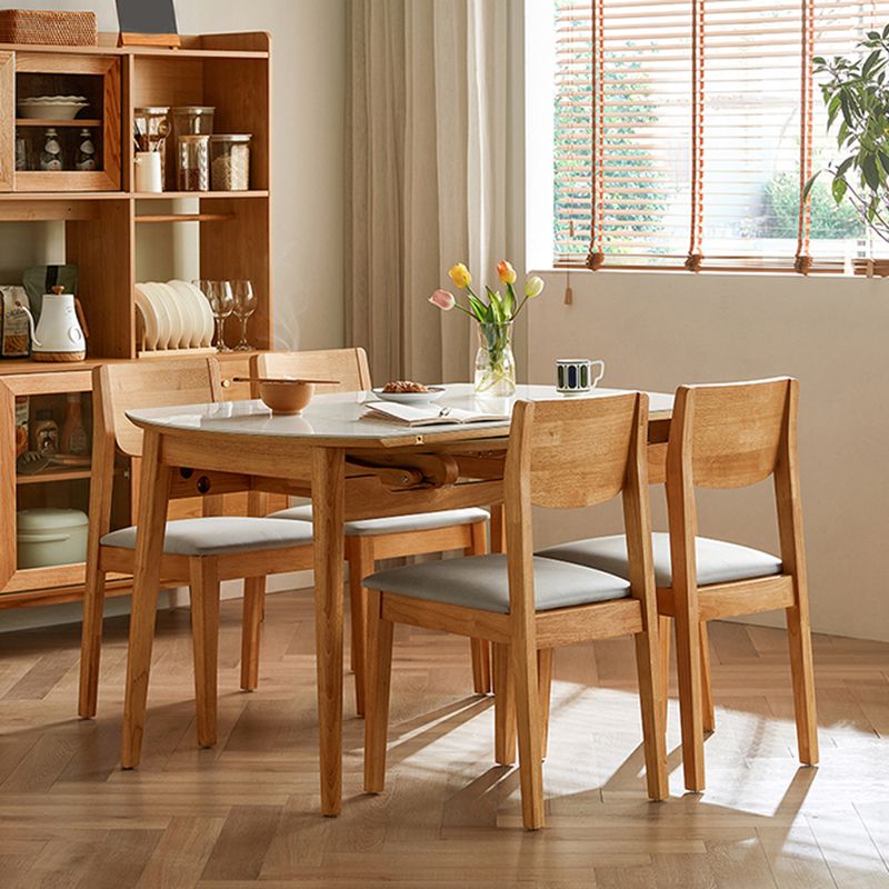 Stone Dining Table Round 4 Legs Dining Site Table, 51.18"x51.18"x29.9" Clearhalo 'Dining Tables & Seating' 'Dining Tables' 'dining_table' 'furn' 'furn_dining_table' 'Furniture' 'Kitchen & Dining Furniture' 1200x1200_3700dcbc-68d4-4b79-bd06-9c0494f8becf