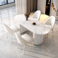 Sintered Stone Top Luxury White Table Table with Double Pedestal Base for Restaurant Clearhalo ' dining_table' 'Dining Tables & Seating' 'Dining Tables' 'furn' 'furn_dining_table' 'Furniture' 'furniture_dining_table' 'Kitchen & Dining Furniture' 'kitchen&dining_furn' 'kitchen' 'kitchen_dining_table' 1200x1200_3701472d-b4fe-4d2f-8835-2057e53d7c2b