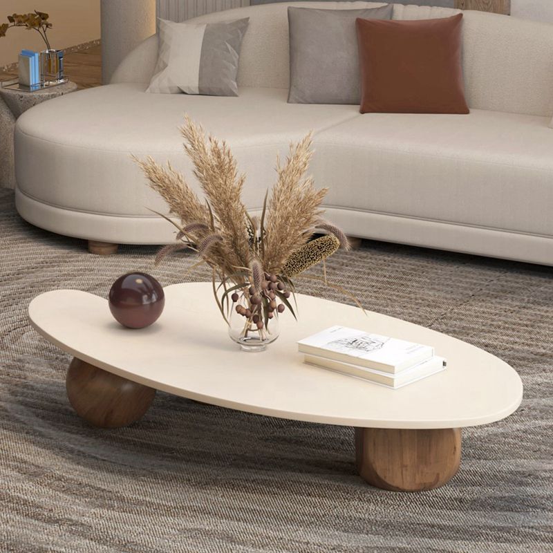 Scandinavian Style Coffee Table 3 Legs Wooden Coffee Table in White Clearhalo 'Coffee & Accent Tables' 'Coffee Tables' 'coffee_tables' 'furn' 'furn_coffee_tables' 'Furniture' 'Living Room Furniture' 1200x1200_3704d9ae-f566-4a21-9bb2-9f708a483b00