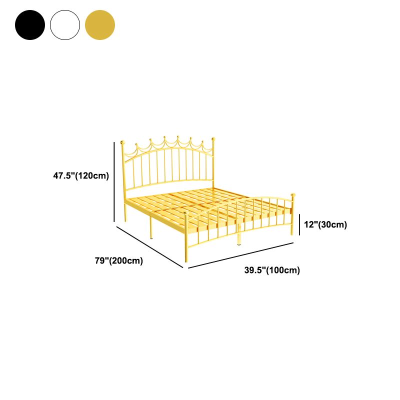 Metallic Standard Bed Glam Open-Frame Bed with Arched Headboard Clearhalo 'Bedroom Furniture' 'Beds' 'furn' 'furn_beds' 'Furniture' 1200x1200_3705954c-b911-4447-84f2-0997b40fd55a