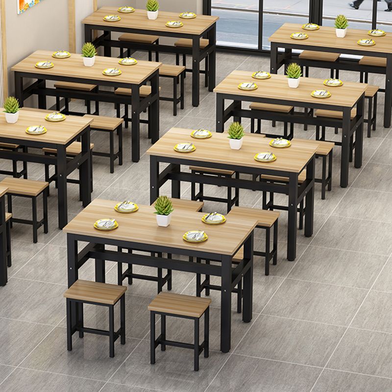 Industrial Restaurant Rectangle Legs Dining Table and Dining Chairs Clearhalo 'Dining Room Sets' 'Dining Tables & Seating' 'dining_room_set' 'furn' 'furn_dining_room_set' 'Furniture' 'Kitchen & Dining Furniture' 1200x1200_3706311d-ad9e-459d-9762-187dd07df534