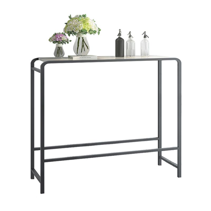 Modern Bar Dining Table Rectangle Indoor Bar Stool Table with Footrest Clearhalo 'Bar Furniture' 'Bar Tables' 'bar_tables' 'furn' 'furn_bar_tables' 'Furniture' 'Kitchen & Dining Furniture' 1200x1200_37064901-7c57-4812-ab92-404acc31bc90