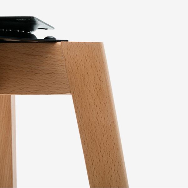 レストラン用のコンテンポラリーウッドスツールバックレストファブリックスツール