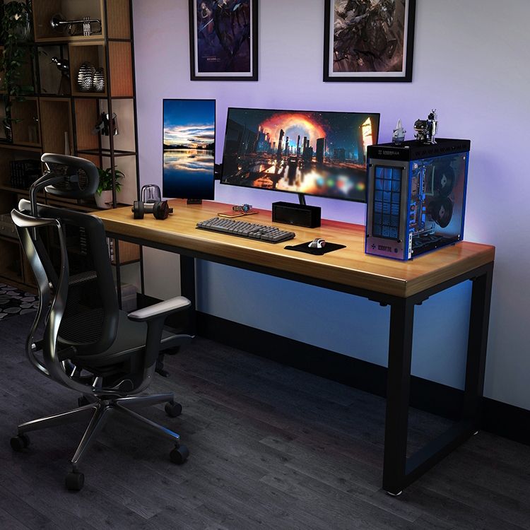 Modern Style Writing Desk Rectangular Pine Solid Wood Office Desk Clearhalo 'furn' 'furn_office_desk' 'Furniture' 'furniture_office_desk' 'Office Desks' 'Office Furniture' 'office_desk' 1200x1200_3706fa92-b5b7-4552-b1fc-2e4a7b0040e2