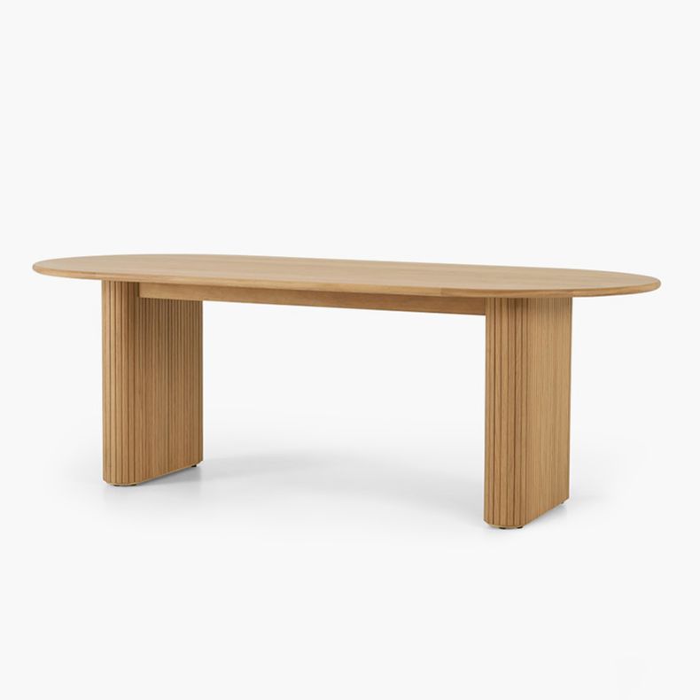 Minimalist Solid Wood Khaki Dining Table Oval Shape Standard Dining Table for Kitchen Clearhalo ' dining_table' 'Dining Tables & Seating' 'Dining Tables' 'furn' 'furn_dining_table' 'Furniture' 'furniture_dining_table' 'Kitchen & Dining Furniture' 'kitchen&dining_furn' 'kitchen' 'kitchen_dining_table' 1200x1200_3707d32a-ca96-4b2b-82b6-2cf7d3446fdb