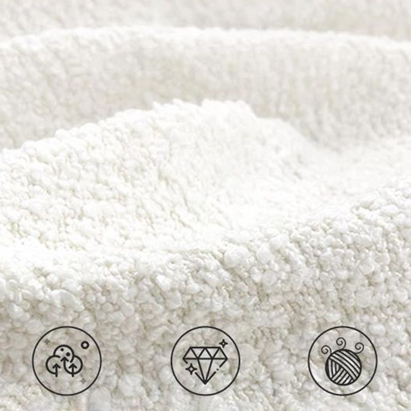 Contemporary Camel Back Armless Settee Fabric Curved Sofa in White