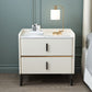 Moderne 20 Zoll H Night Tischstein Top 2-Drawer-Aufbewahrung Nachttisch mit Beinen