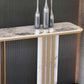 Rectangle Console Accent Table with Scratch Resistant Stone for Hall