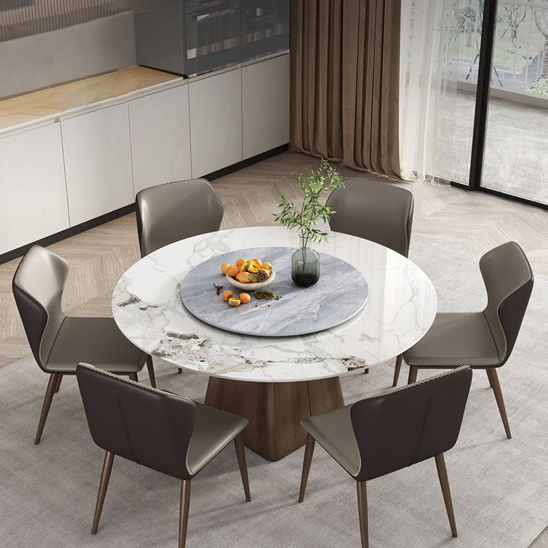 Contemporary Round Shape Dining Set Sintered Stone Top Dining Table Furniture for Restaurant Clearhalo 'Dining Room Sets' 'Dining Tables & Seating' 'dining_room_set' 'furn' 'furn_dining_room_set' 'Furniture' 'furniture_dining_room_set' 'Kitchen & Dining Furniture' 'kitchen&dining_furn' 'kitchen' 1200x1200_370dd440-d822-4ae3-b141-4ce535055145