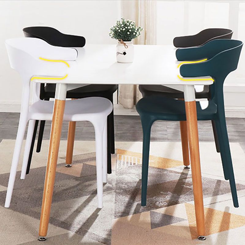 Contemporary Kitchen Chair Dining Armless Side Chair with Plastic Legs Clearhalo ' kitchen&dining_furn' 'Dining Chairs' 'Dining Tables & Seating' 'dining_chair' 'furn' 'furn_dining_chair' 'Furniture' 'furniture_dining_chair' 'Kitchen & Dining Furniture' 'kitchen' 1200x1200_370e24d6-ef49-40aa-aef4-23bbe21bb6f2