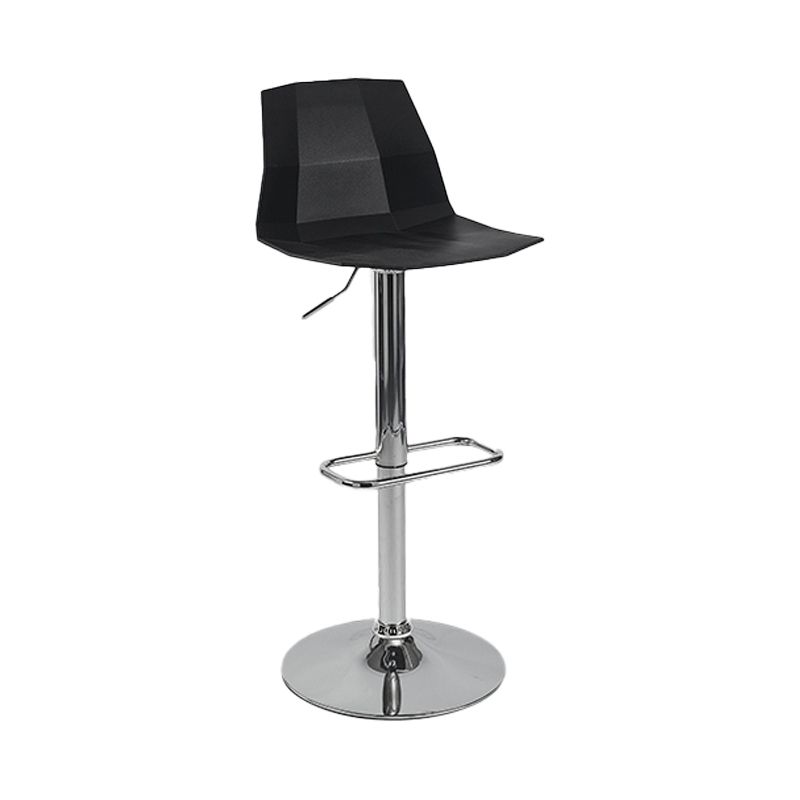 Industrial Backrest Armless Counter Stool Adjustable Iron Stool with Plastic Cushion