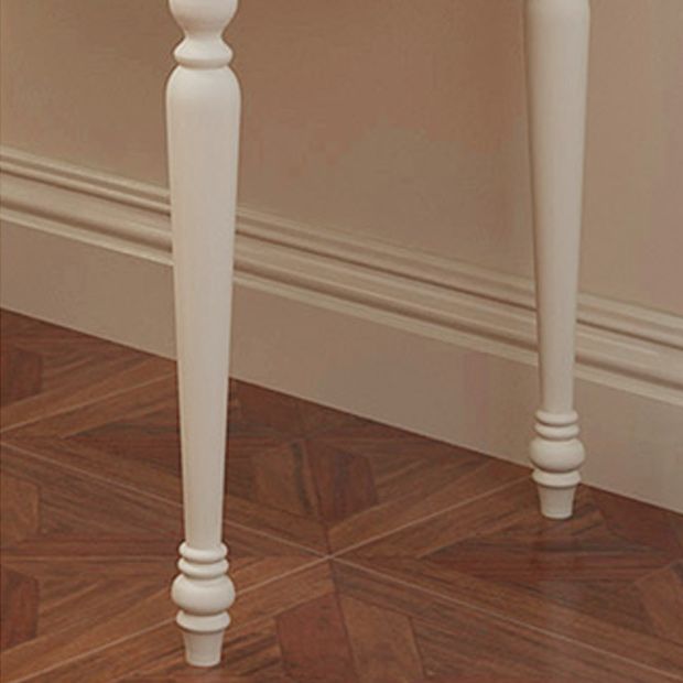 Modern Antique White Solid Wood Mirror Bedroom Make-up Vanity