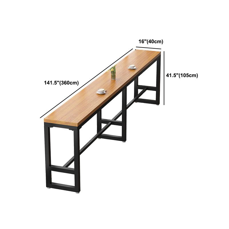 Industrial Table and Stool Set 1/4/7 Pcs Solid Wood Bar Table with Iron Base Stools Clearhalo 'Bar Furniture' 'furn' 'furn_home_bar_bar_sets' 'Furniture' 'Home Bars & Bar Sets' 'home_bar_bar_sets' 'Kitchen & Dining Furniture' 1200x1200_371144a3-7fb7-4990-ba66-576f3b15a848