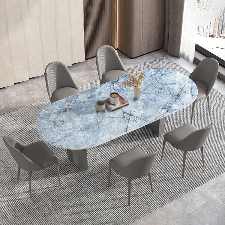 Contemporary 1/3/4/5/7 Pieces Dining Set Oval Shape Dining Room Table Set Clearhalo 'Dining Room Sets' 'Dining Tables & Seating' 'dining_room_set' 'furn' 'furn_dining_room_set' 'Furniture' 'furniture_dining_room_set' 'Kitchen & Dining Furniture' 'kitchen&dining_furn' 'kitchen' 1200x1200_3714f837-e115-4d3a-b3da-9d9449444572