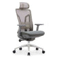 Moderne bureaustoel Mesh bureaustoel Stoel met hoge rugleuning in grijs/zwart