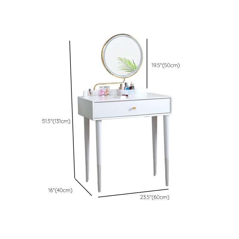 Tocador contemporáneo dormitorio de cerezo espejo iluminado tocador de maquillaje de pie