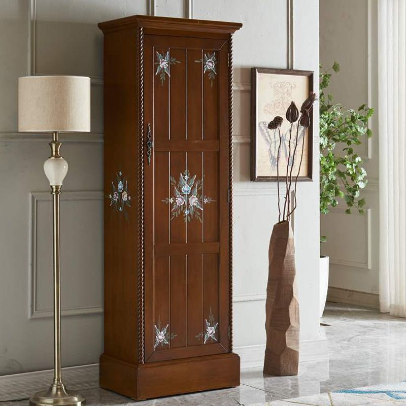 Armario de madera de gabinete de almacenamiento de estilo tradicional con espejo