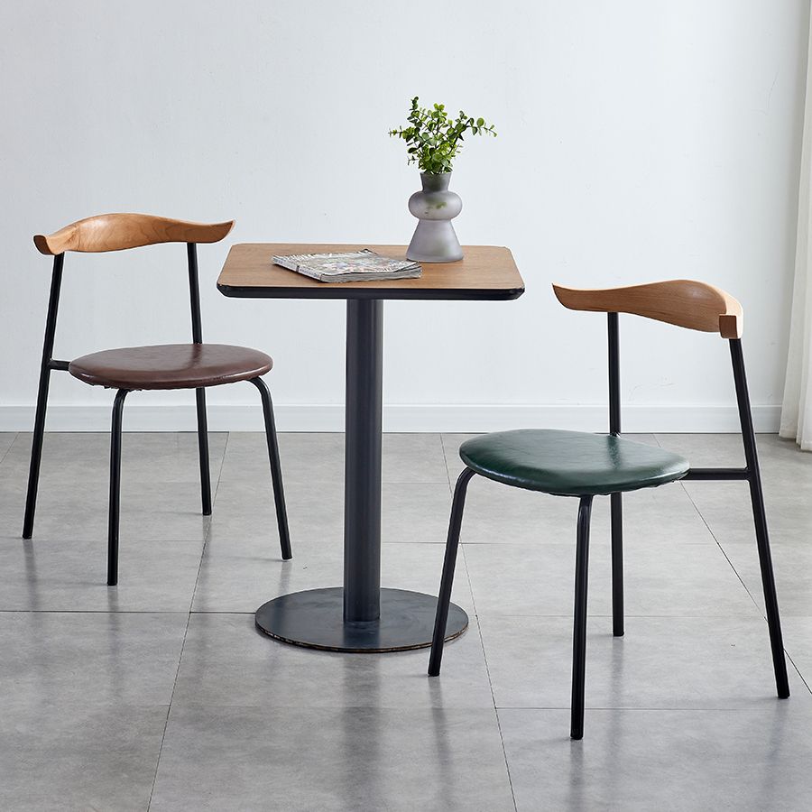 Contemporary Design Open Back Dining Side Chairs Leather Dining Chairs for Home Clearhalo ' kitchen&dining_furn' 'Dining Chairs' 'Dining Tables & Seating' 'dining_chair' 'furn' 'furn_dining_chair' 'Furniture' 'furniture_dining_chair' 'Kitchen & Dining Furniture' 'kitchen' 1200x1200_37175d13-1451-4dab-8387-dffd1114c932