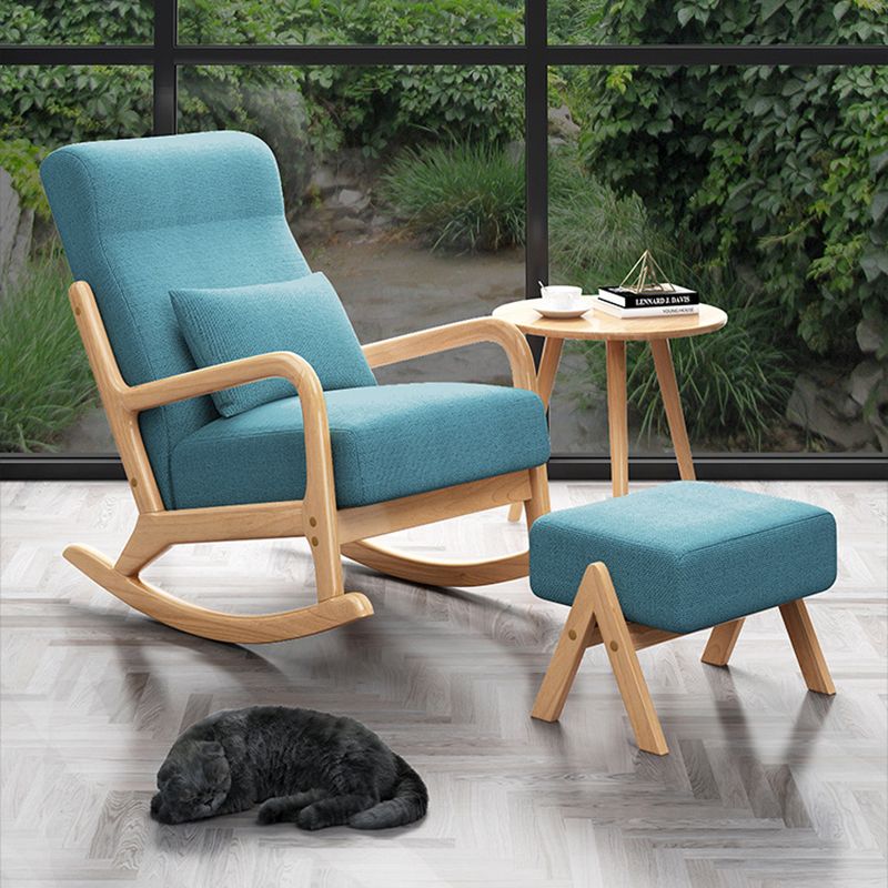Modern Style Leisure Lounge Rocking Chair in Wooden Lazy Chair Clearhalo 'Chairs & Seating' 'furn' 'furn_rocking_chairs' 'Furniture' 'Living Room Furniture' 'Rocking Chairs' 'rocking_chairs' 1200x1200_371b3de2-eaa9-4c2e-98db-cca481d88f62
